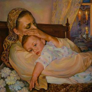 Mother With Child by Elena Kokin